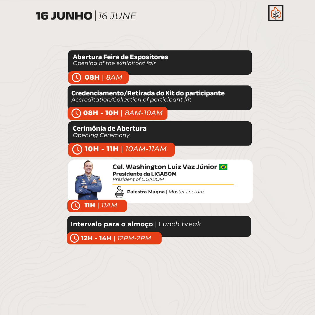 Programação de 16/06 - Manhã - 